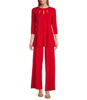 Eva Varro Elastic Waist Wide Leg Pants