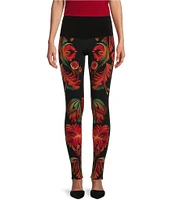 Eva Varro Feona Printed High Waist Straight Leg Pull-On Pants