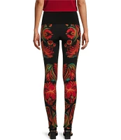 Eva Varro Feona Printed High Waist Straight Leg Pull-On Pants