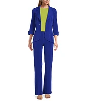Eva Varro High Rise Elastic Waist Bell Bottom Pants