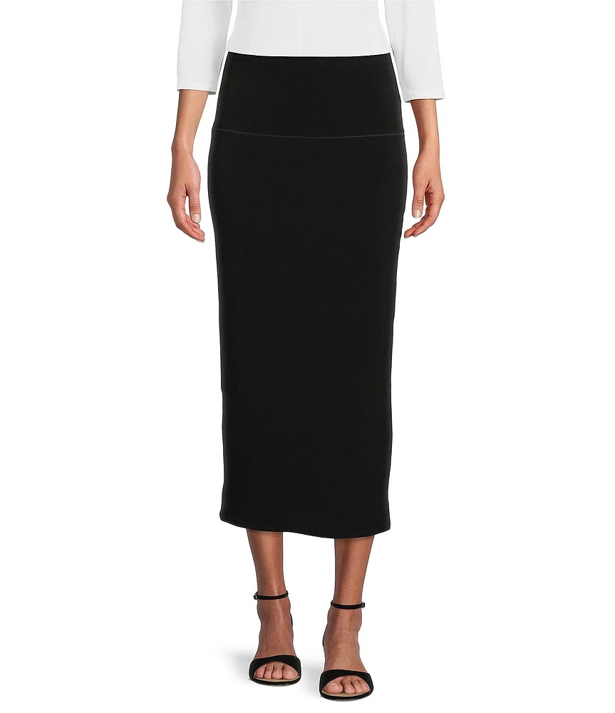 Eva Varro Elastic Waist Straight Sheath Midi Skirt