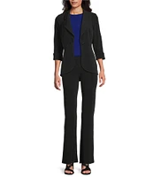 Eva Varro Notch Lapel 3/4 Sleeve High Low Jacket
