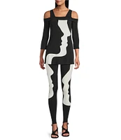 Eva Varro Profiles Print High Waist Coordinaitng Single Layered Leggings