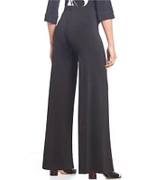 Eva Varro Knit Jersey High Rise Wide Leg Pull-On Pants