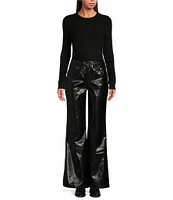 Every Coated Denim High Rise Wide Leg Pants