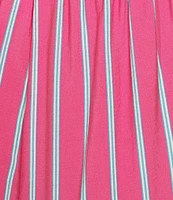 Every Coordinating Striped Pocketed Pull-On Wide Pants