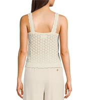 Every Crochet V Neck Sleeveless Tank Top