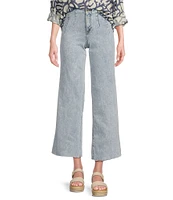 Every Denim High Rise Pleated Straight Hem Waist Jeans