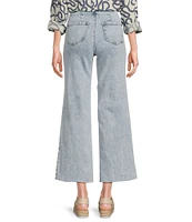 Every Denim High Rise Pleated Straight Hem Waist Jeans