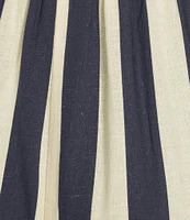 Every Drawstring Linen Blend Knit Stripped High Rise Shorts