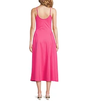 Every Knit Scoop Neck Sleeveless A-line Midi Dress