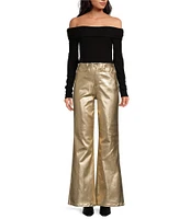 Every Metallic High Waist Wide Leg Pants