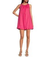 Every Round Neck Sleeveless Bubble Hem Shift Dress
