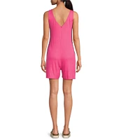 Every Sleeveless V-Neck Knit Romper