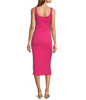 Every Stretch Knit Scoop Neck Sleeveless Midi Dress
