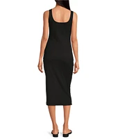 Every Stretch Knit Scoop Neck Sleeveless Midi Dress