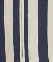 Every Stripe Linen Blend Round Neck Sleeveless Romper