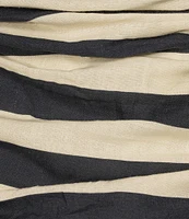 Every Striped Linen Blend Crew Neck Sleeveless Midi Dress