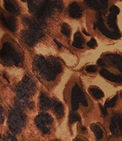 Evolutionary Cowl Neck Sleeveless Cheetah Slip Dress