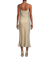 Evolutionary Cowl Neck Midi Slip Dress