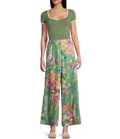 Evolutionary Floral Print Pants