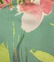 Evolutionary Floral Print Square Neck Top
