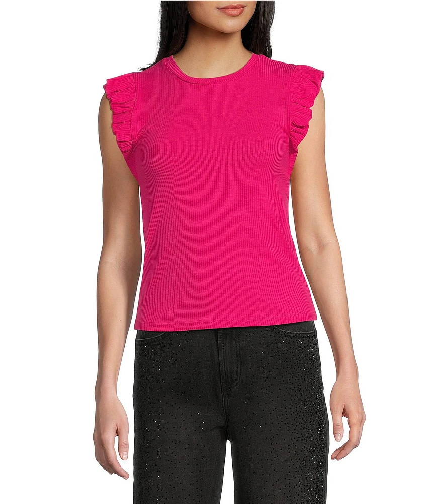 Evolutionary Knit Flutter Sleeve Top