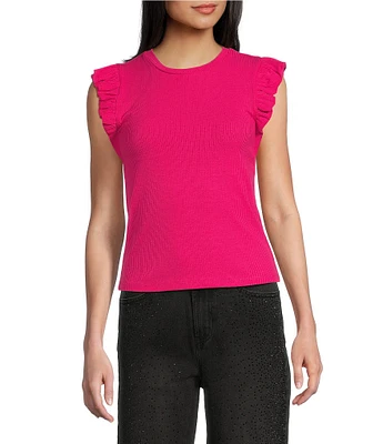 Evolutionary Knit Flutter Sleeve Top