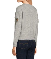 Evolutionary Long Sleeve Heart Cut-Out Pullover Sweater