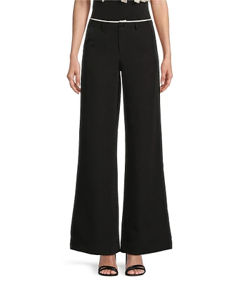 Evolutionary Mid Rise Banded Wide Leg Pants