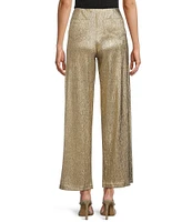 Evolutionary Mid Rise Textured Wide Legs Pants