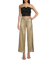 Evolutionary Mid Rise Textured Wide Legs Pants