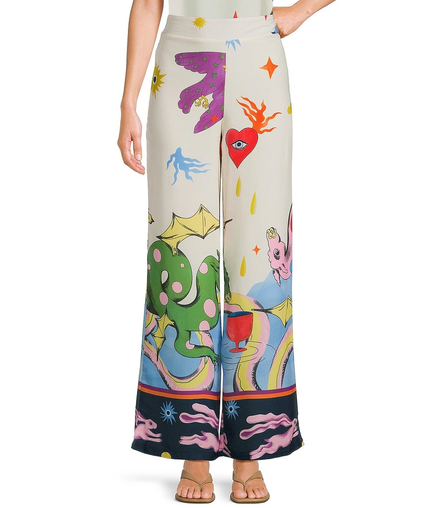 Evolutionary Coordinating Print Texture Pants