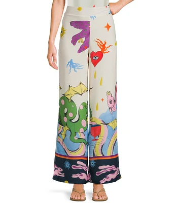 Evolutionary Coordinating Print Texture Pants