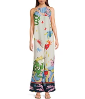 Evolutionary Coordinating Print Texture Pants