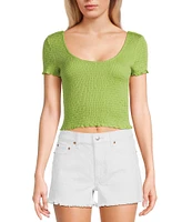 Evolutionary Short Sleeve Solid Smock T-Shirt