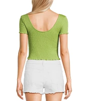 Evolutionary Short Sleeve Solid Smock T-Shirt