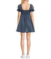 Evolutionary Short Sleeve Washed Denim Dress