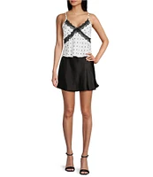 Evolutionary Sleeveless V-Neck Polka Lace Cami Top