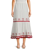 Evolutionary Solid Linen Ruffle Skirt