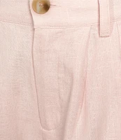 Evolutionary Solid Pleated Mid Rise Shorts