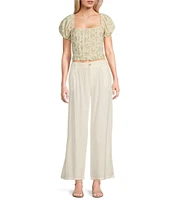 Evolutionary Solid Pleated Coordinating Pants