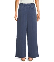 Evolutionary Solid Pull-On Mid Rise Wide Leg Pants