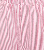 Evolutionary Striped Ricrac Trim Mid Rise Pull-On Shorts