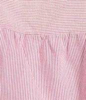 Evolutionary Striped Square Neck Ricrac Trim Coordinating Tank Top