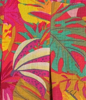 Evolutionary Tropical Printed Bow Strap Tank Top