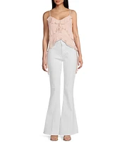 Evolutionary V-Neck Spaghetti Strap Ruffled Top