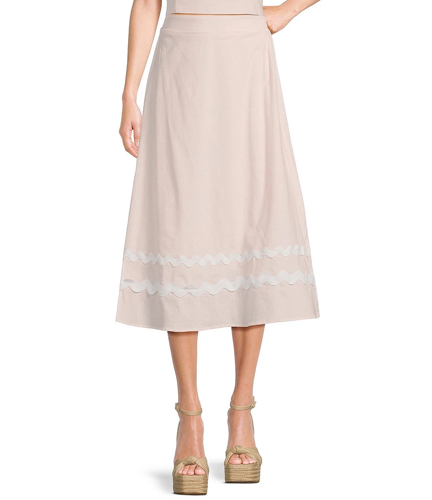 Evolutionary Woven Ric Rac Coordinating Midi Skirt