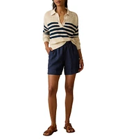 Faherty Bayview Organic Cotton Woven Mid Rise Boxer Shorts