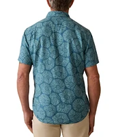 Faherty Breeze Floral Print Short Sleeve Woven Shirt